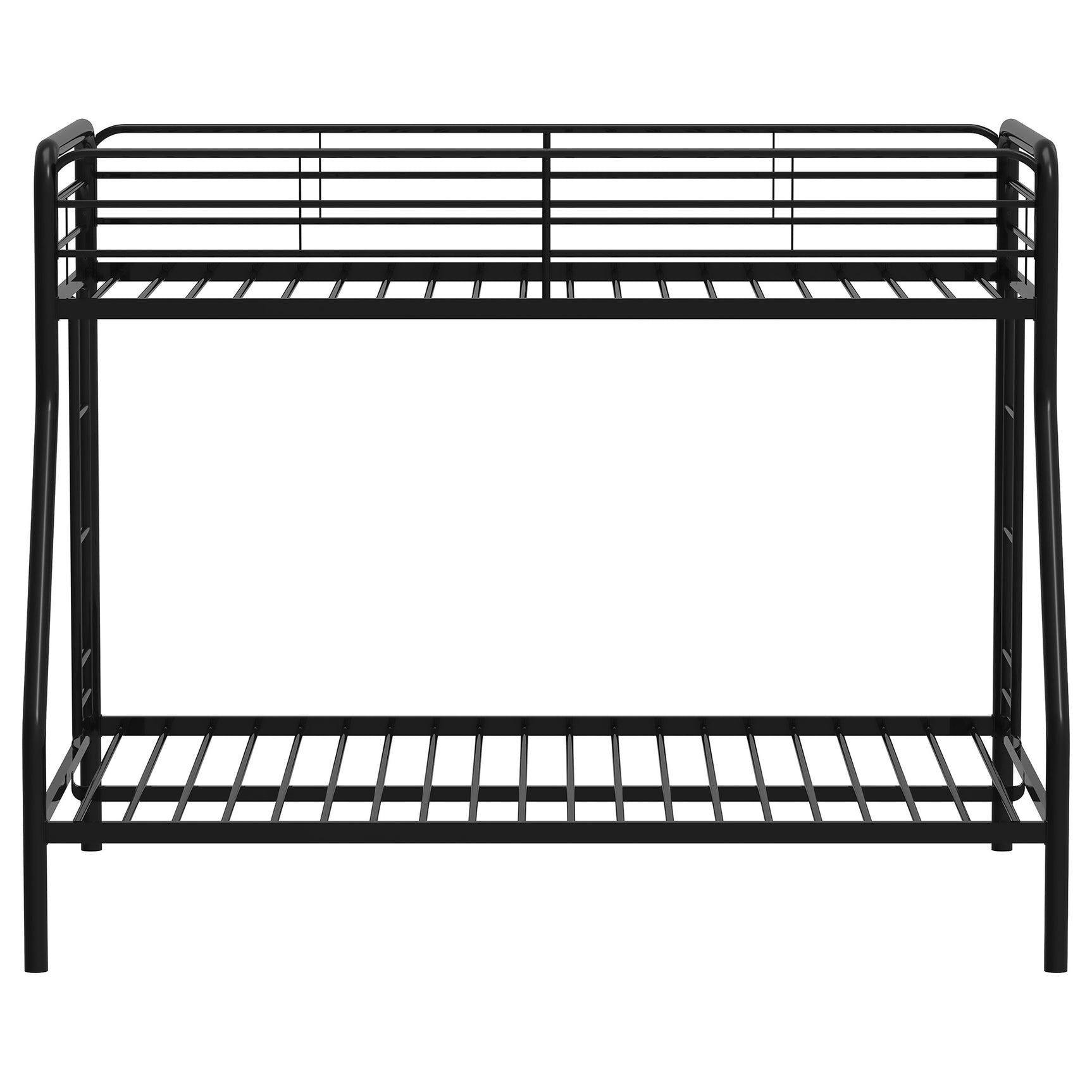 Carson Glossy Black Metal Twin Over Full Bunk Bed - Ornate Home