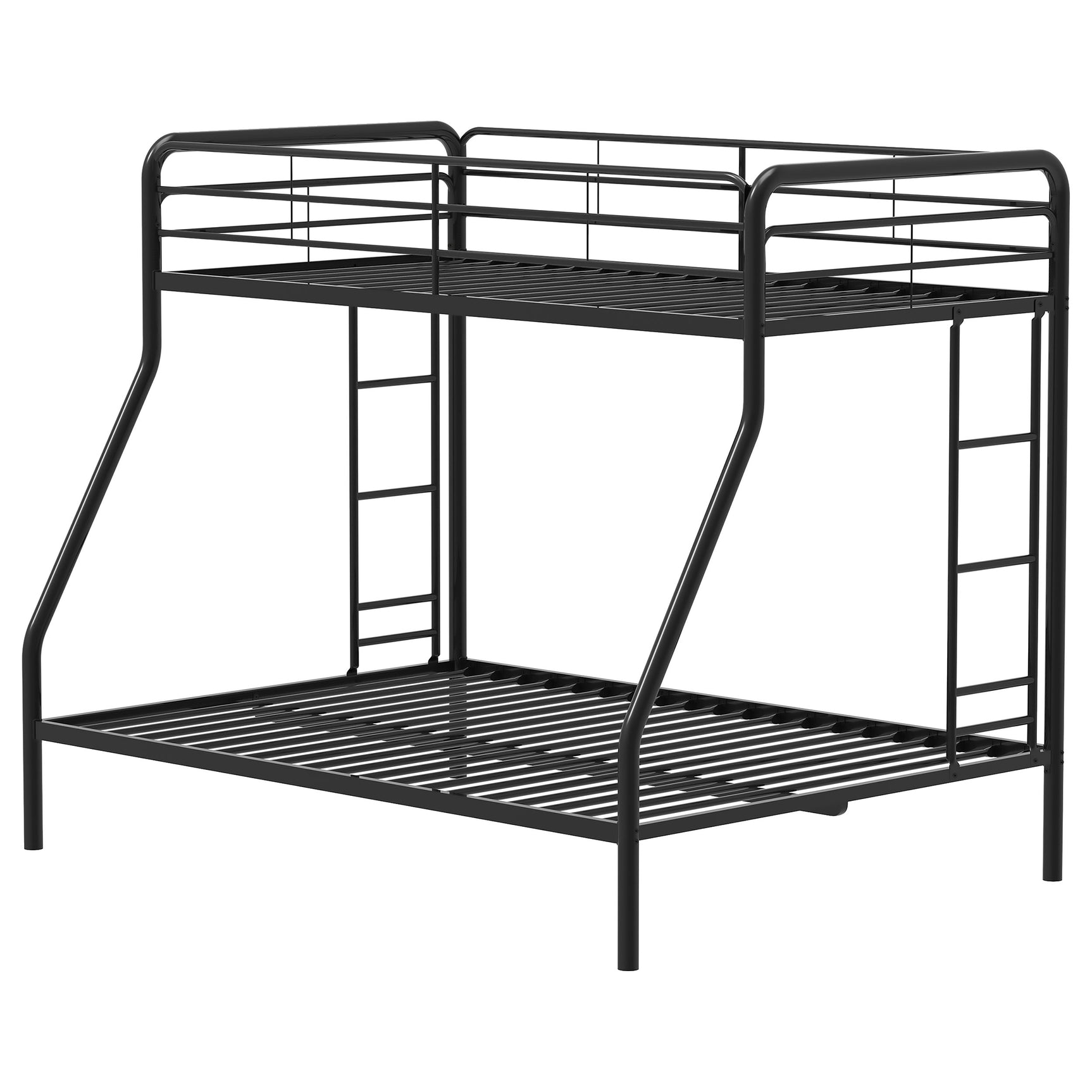 Carson Glossy Black Metal Twin Over Full Bunk Bed - Ornate Home