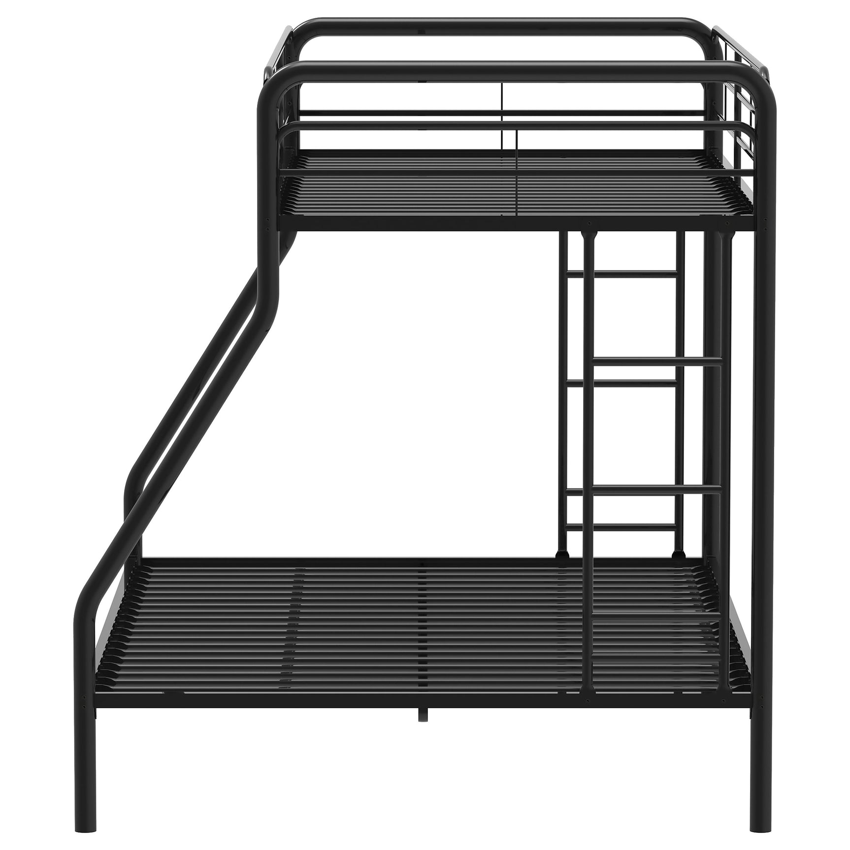 Carson Glossy Black Metal Twin Over Full Bunk Bed - Ornate Home