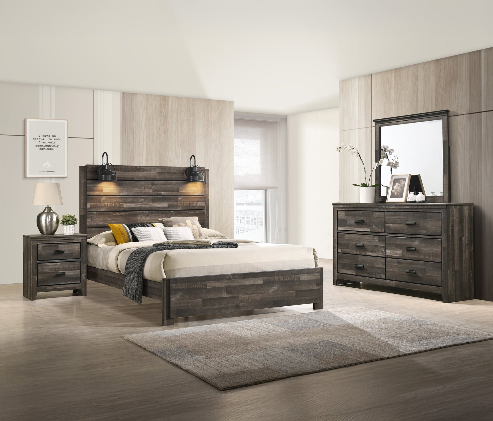 Carter Brown Full Platform Bed - Ornate Home
