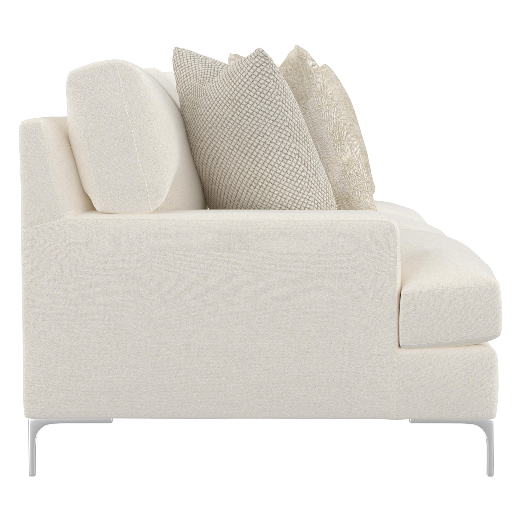 Carver White/Cream Fabric Sofa - Ornate Home