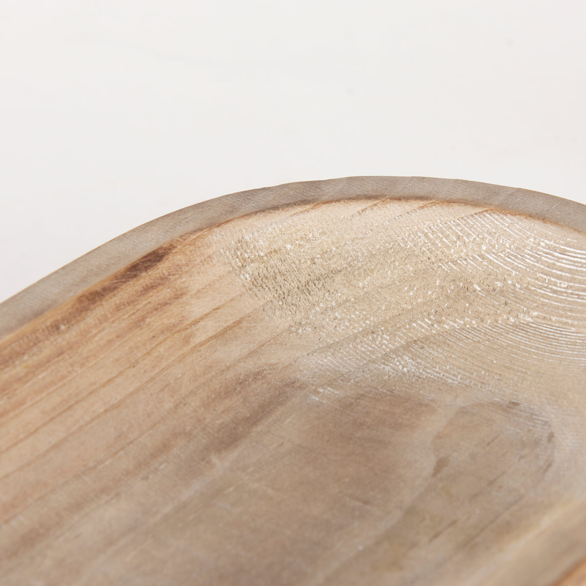 Carver Whitewash Oblong Wood Footed Trays (Set of 2) - Ornate Home