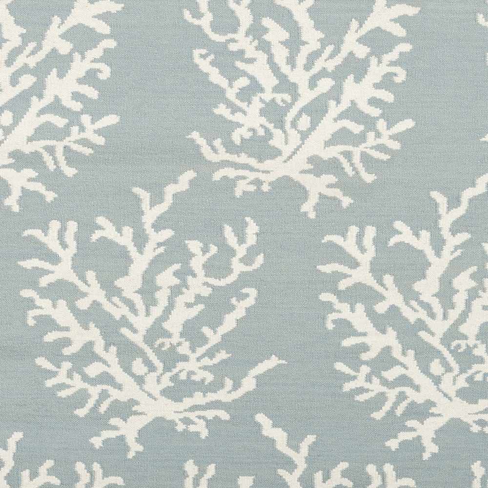 Carversville Ice Blue Botanical Wool Rug - Clearance - Ornate Home