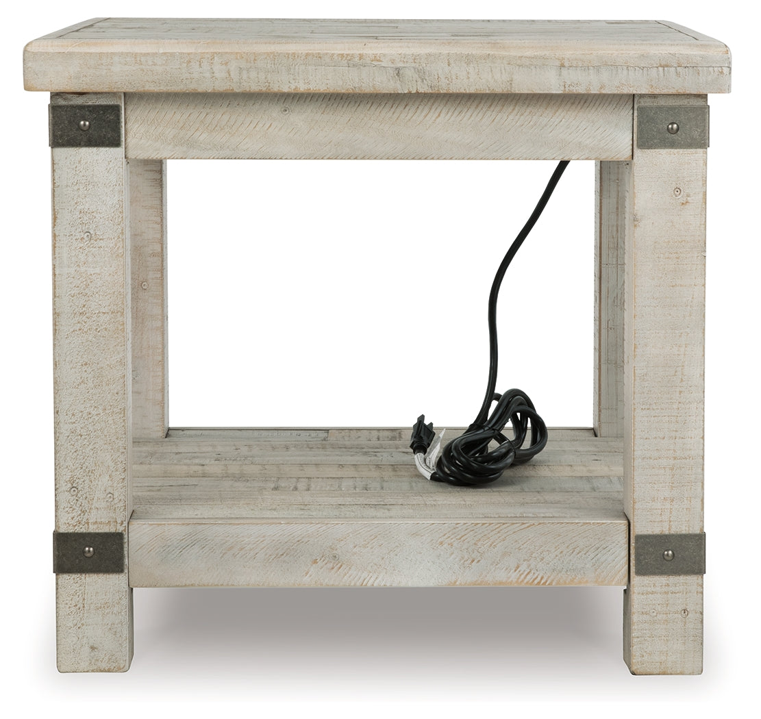 Carynhurst White Wash Gray End Table - Ornate Home