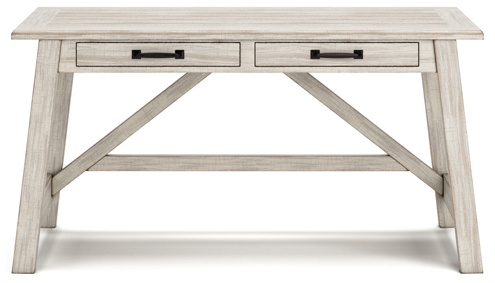 Carynhurst Whitewash Home Office Desk & Bookcase & Printer Stand - Ornate Home