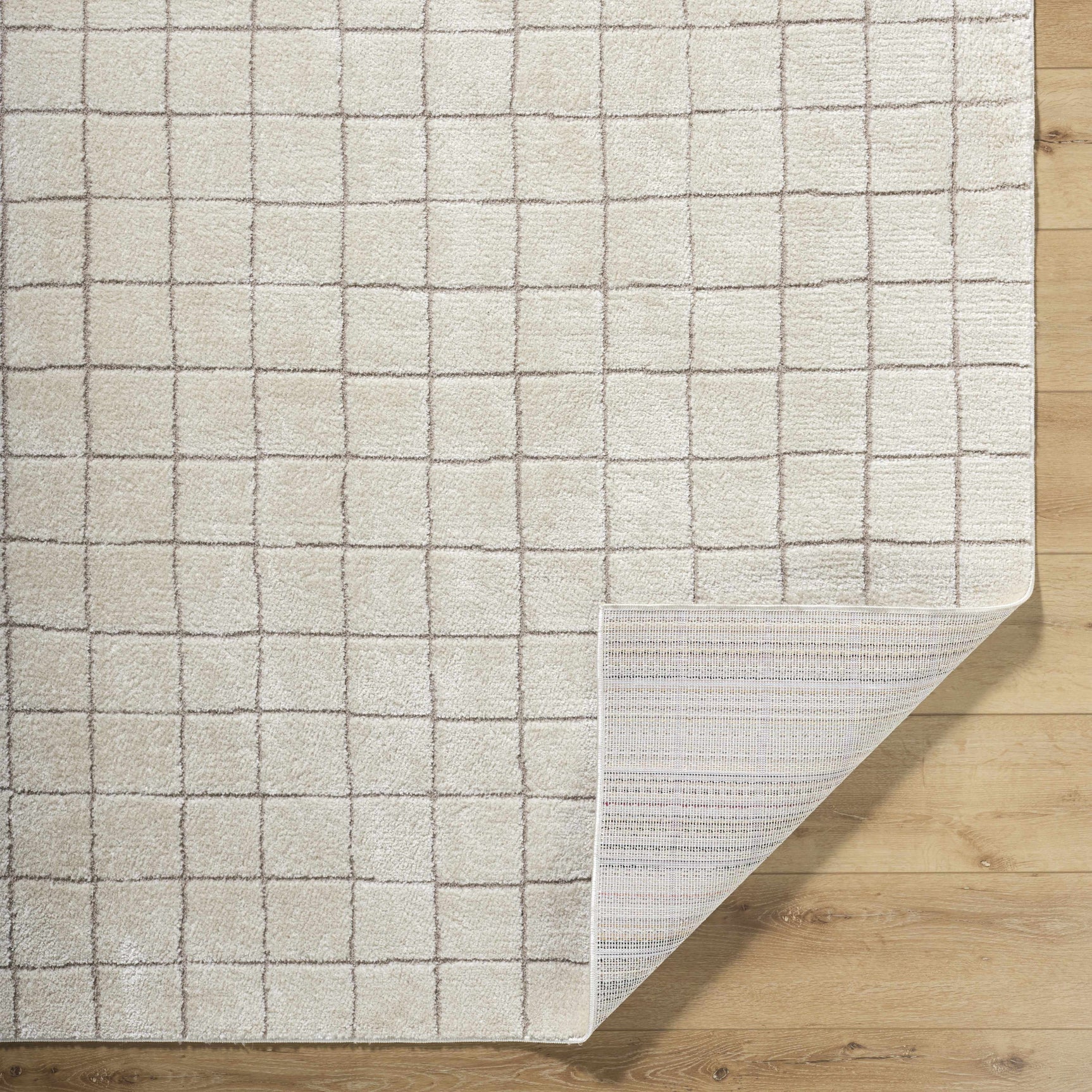 Cascade Checkered Ivory Area Rug - Ornate Home