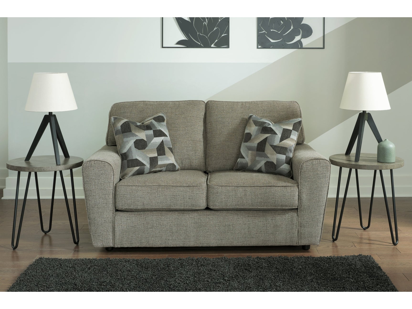 Cascilla Pewter Loveseat - Ornate Home