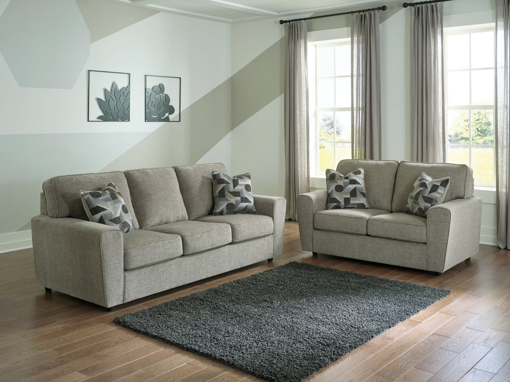Cascilla Pewter Sofa and Loveseat - Ornate Home
