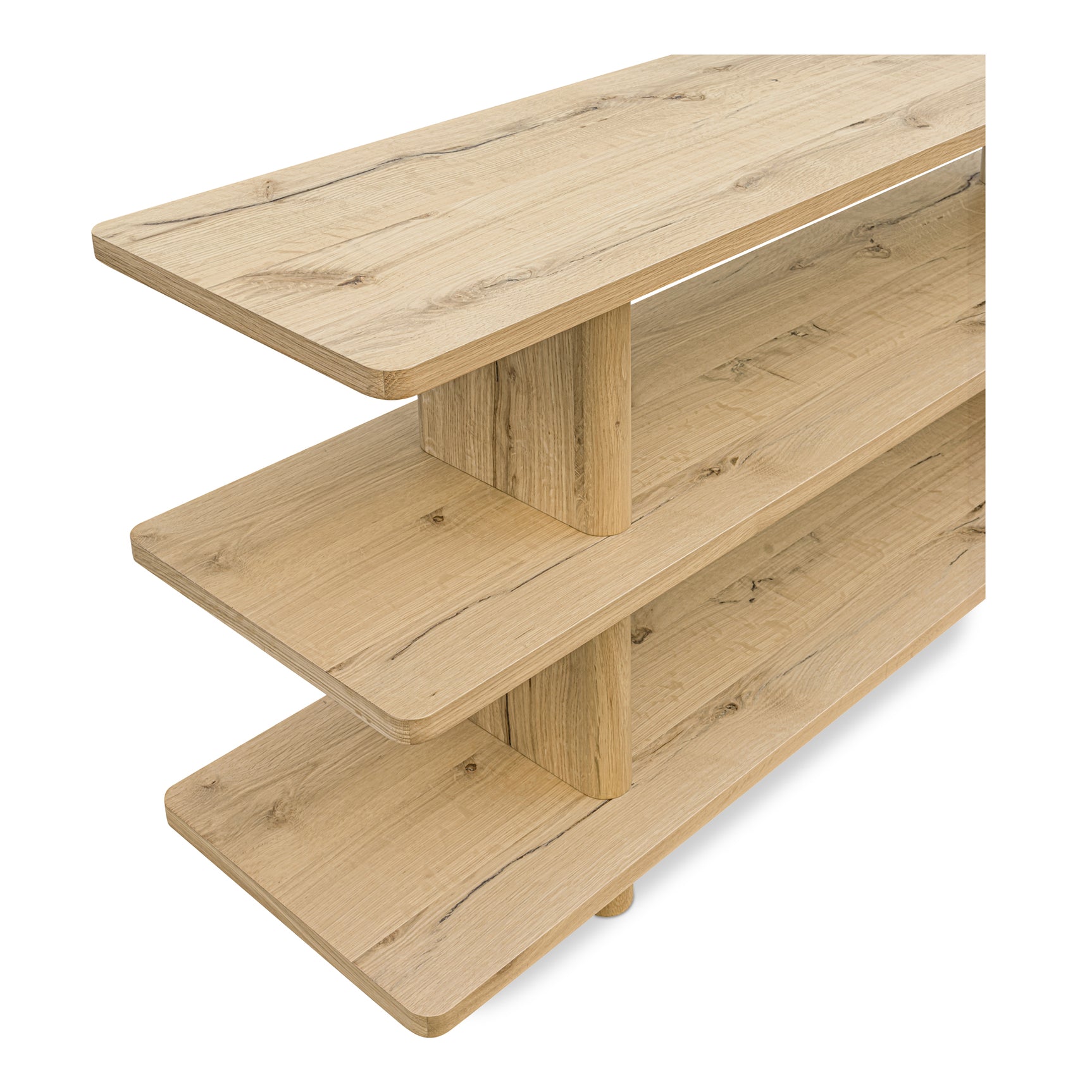 Casey Rustic Oak Small Bookcase - Ornate Home