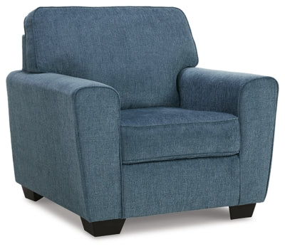 Cashton Blue Chair and Ottoman (Online Special Price) - Ornate Home