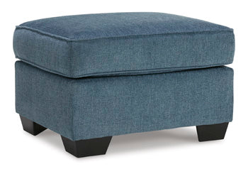 Cashton Blue Ottoman (Online Special Price) - Ornate Home