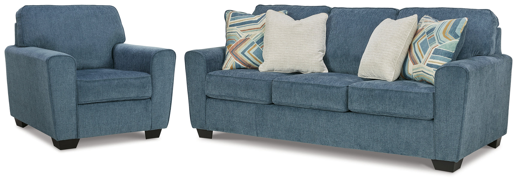 Cashton Blue Queen Sofa Sleeper and Chair (Online Special Price) - Ornate Home