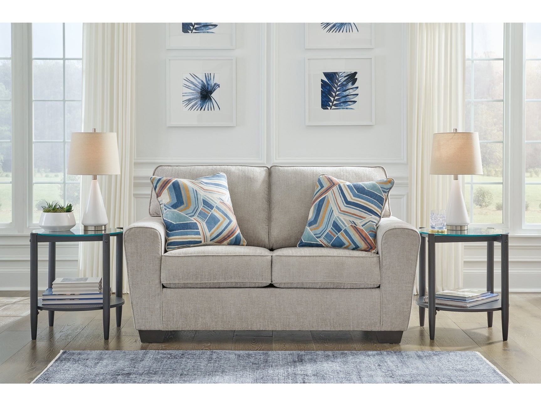 Cashton Ice Loveseat - Ornate Home