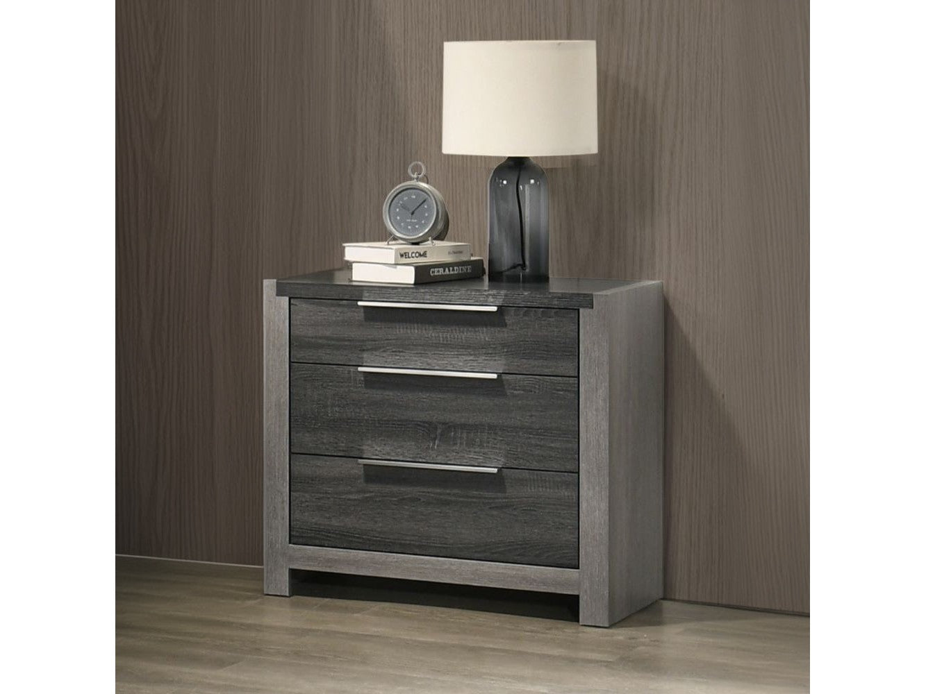 Casimiro Gray Nightstand - Ornate Home