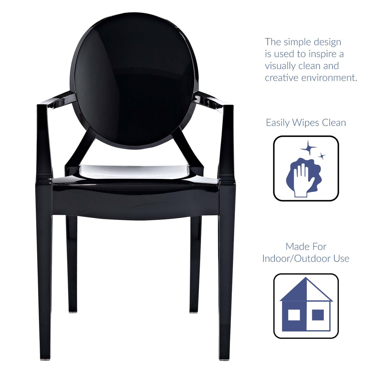 Casper Black Dining Armchairs (Set of 2) - Ornate Home