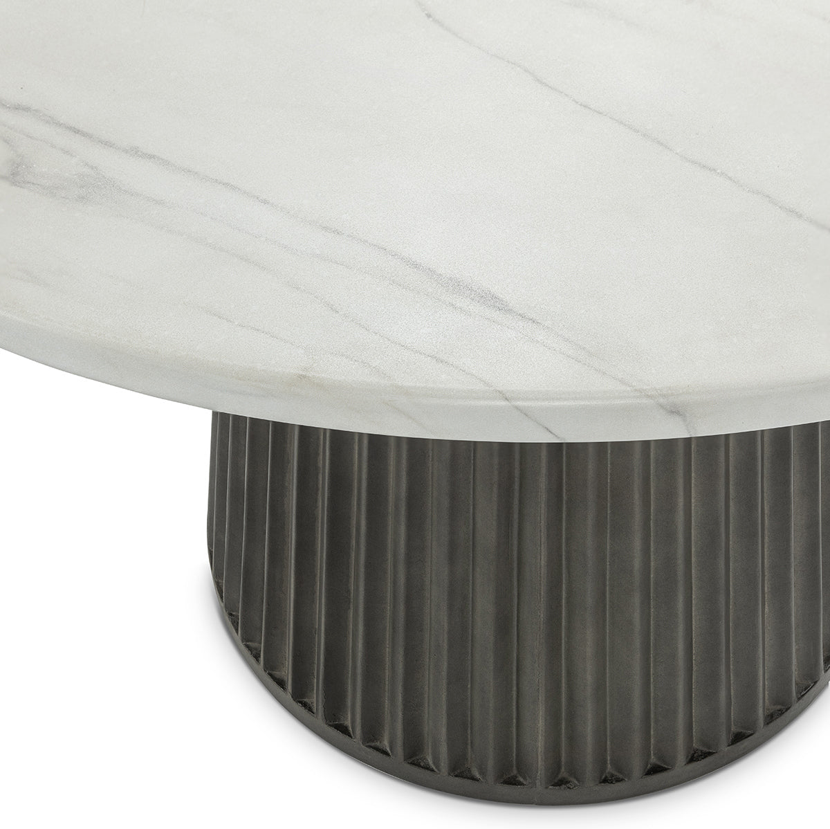 Caspia Snowdrift White/Black Outdoor Dining Table - Ornate Home