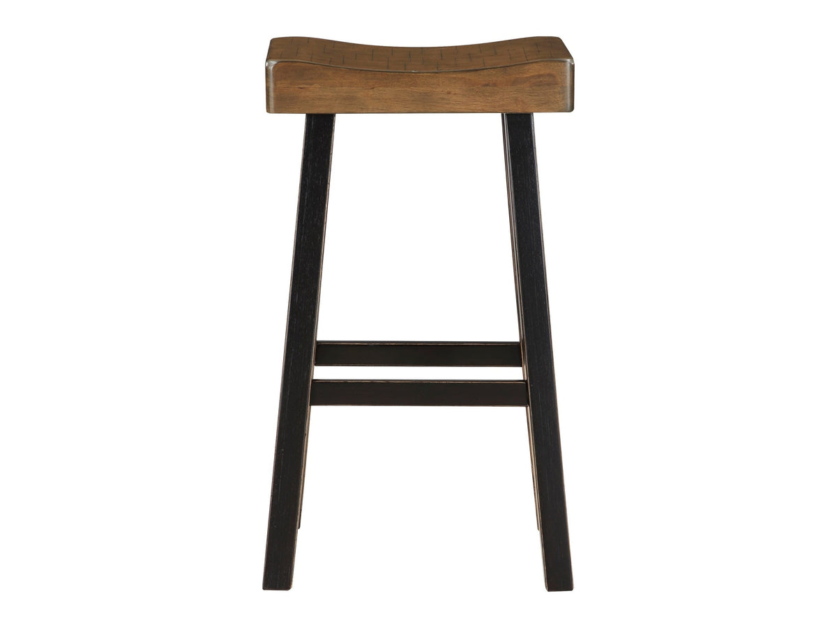 Caspian Black/Brown Pub Height Stool (Set of 2) - Ornate Home