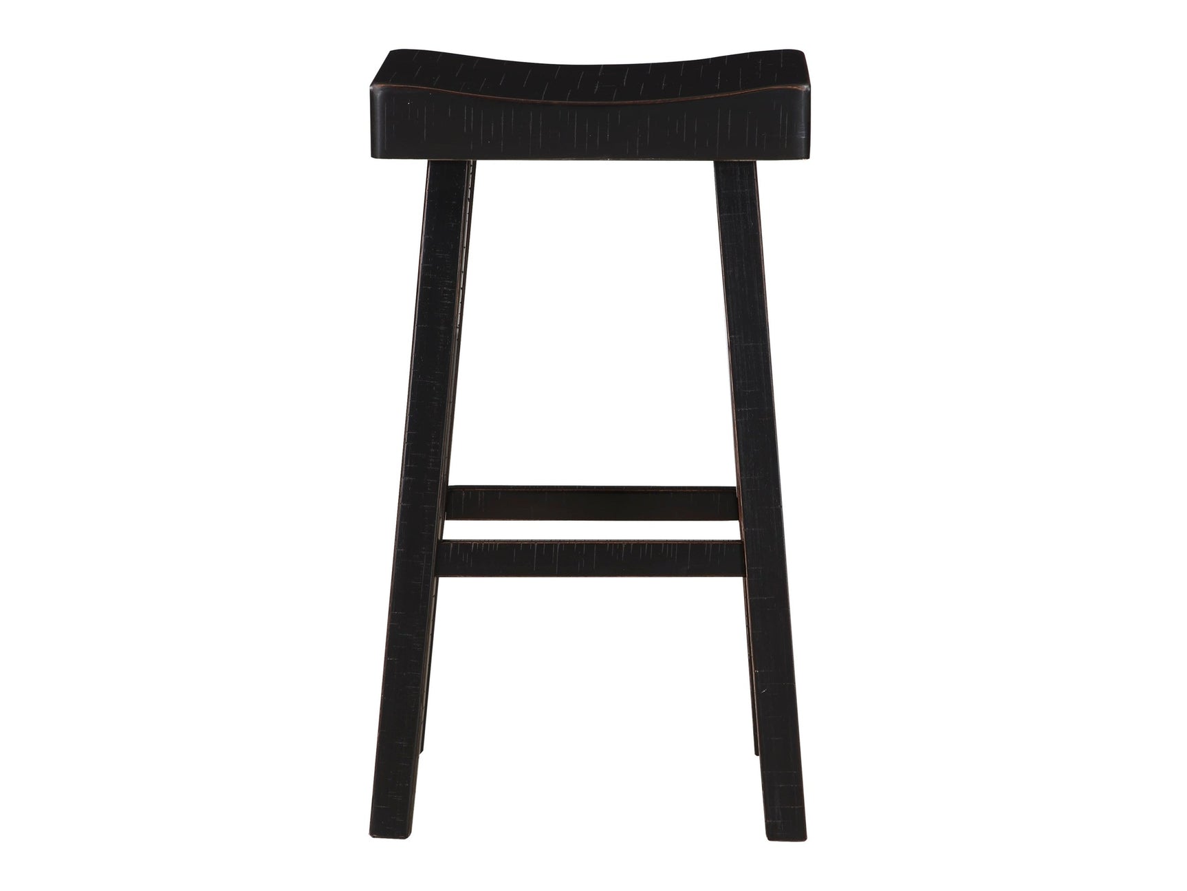 Caspian Black Pub Height Stool (Set of 2) - Ornate Home