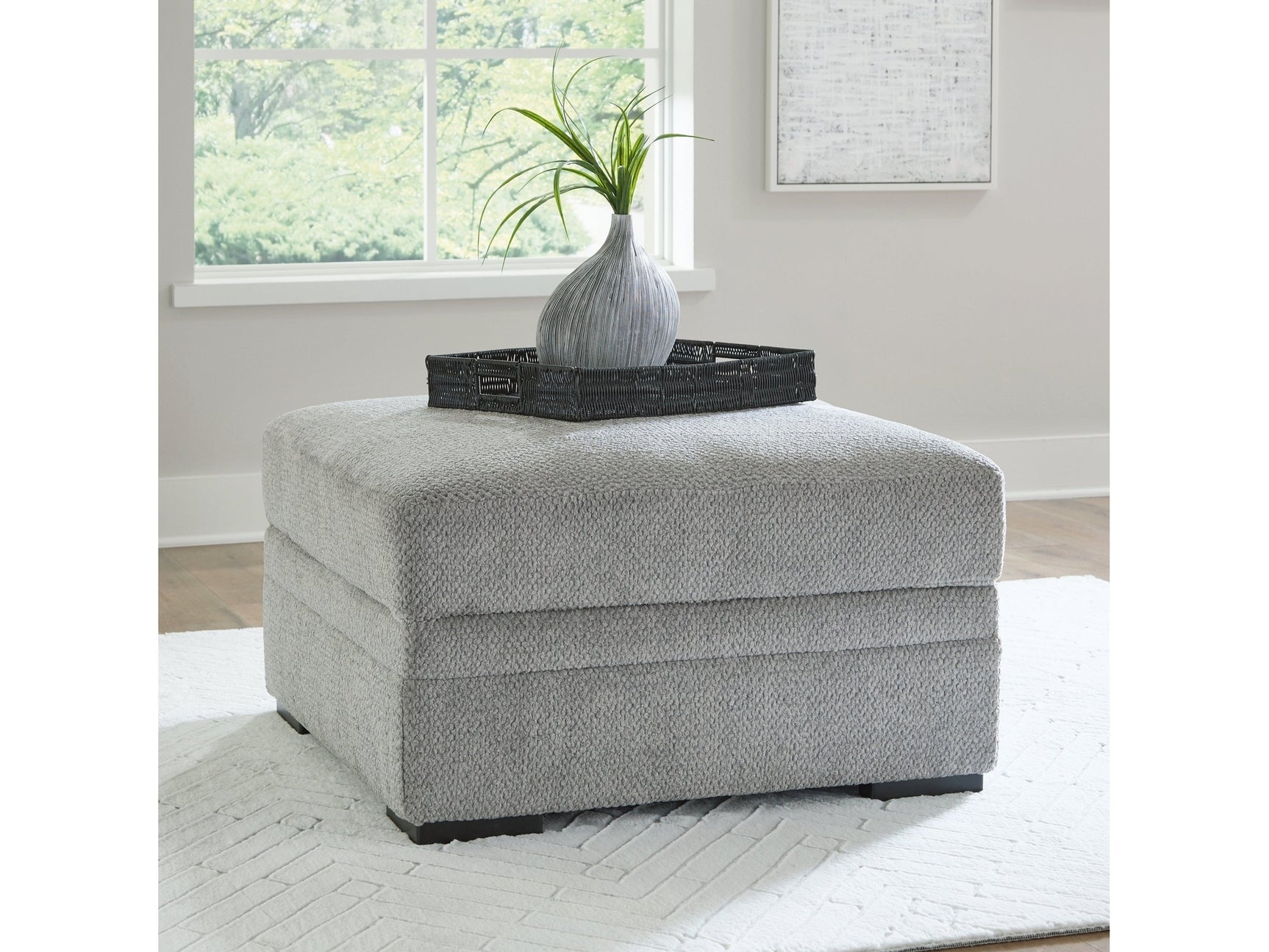 Casselbury Cement Ottoman w/ Storage - Ornate Home