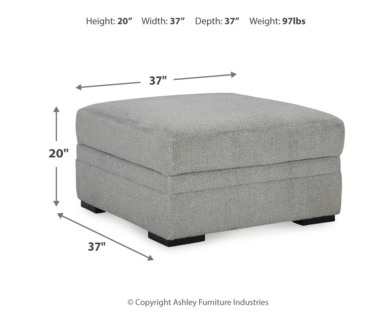 Casselbury Cement Oversized Swivel Chair and Ottoman (Online Special Price) - Ornate Home