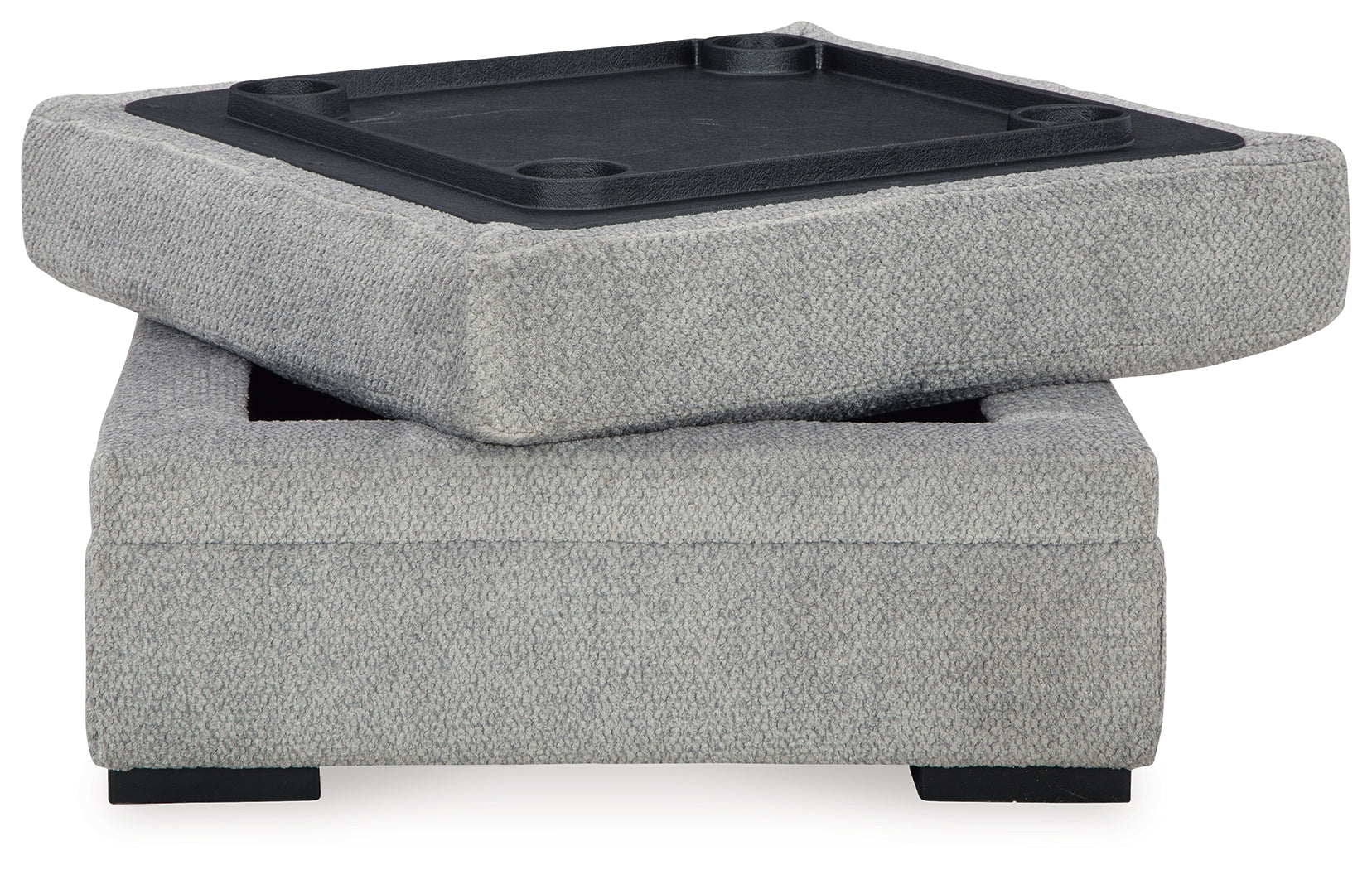 Casselbury Cement Oversized Swivel Chair and Ottoman (Online Special Price) - Ornate Home