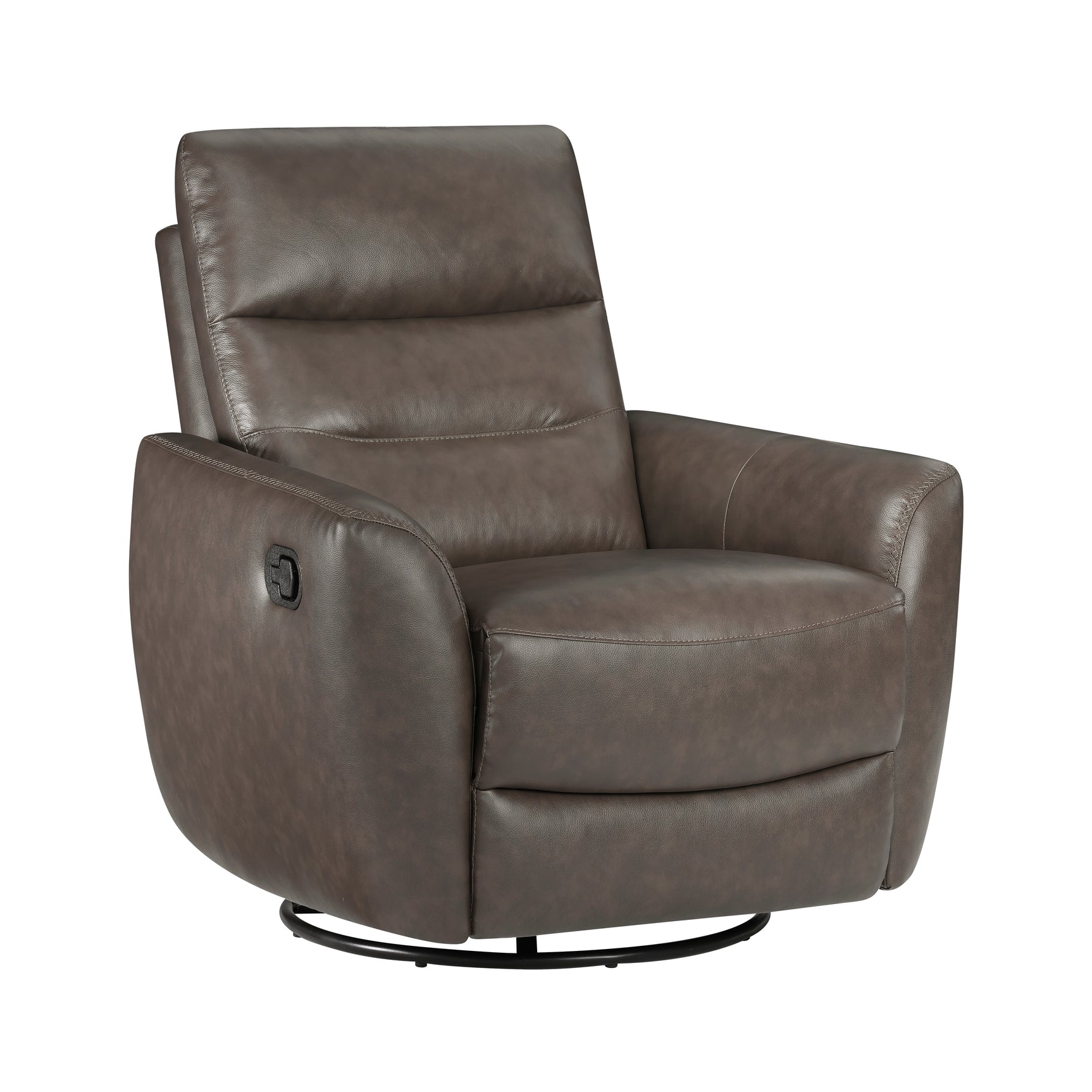 Cassian Dark Brown Swivel Glider Reclining Chair - Ornate Home