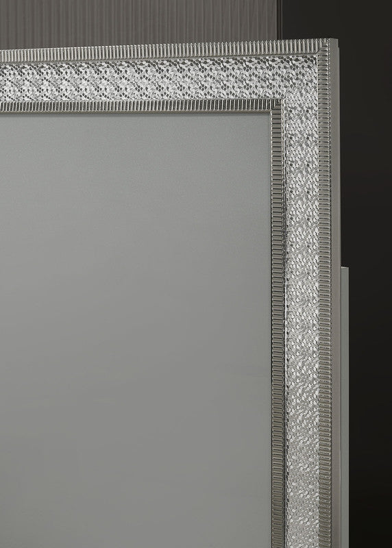 Cassiopeia Metallic Gray E.King Bed - Ornate Home