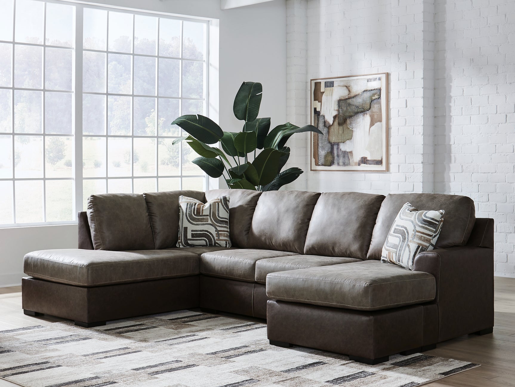 Castille Way Fossil 2-Piece Sectional with Right Chaise - Ornate Home