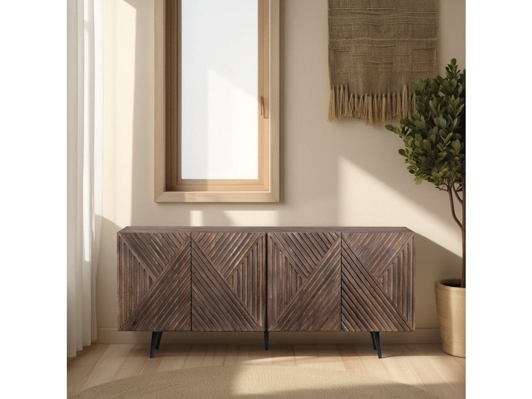 Catalina Brown/Black Sideboard - Ornate Home