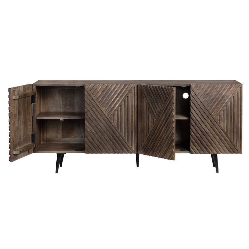 Catalina Brown/Black Sideboard - Ornate Home
