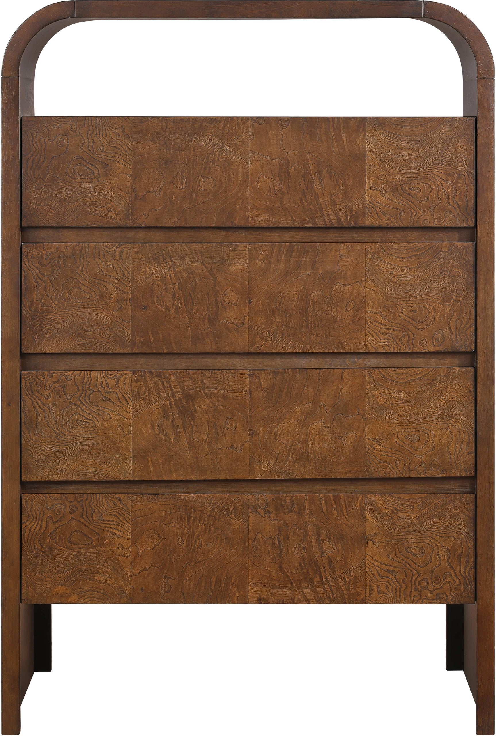 Catalina Brown Wood And Veneer Chest - Ornate Home