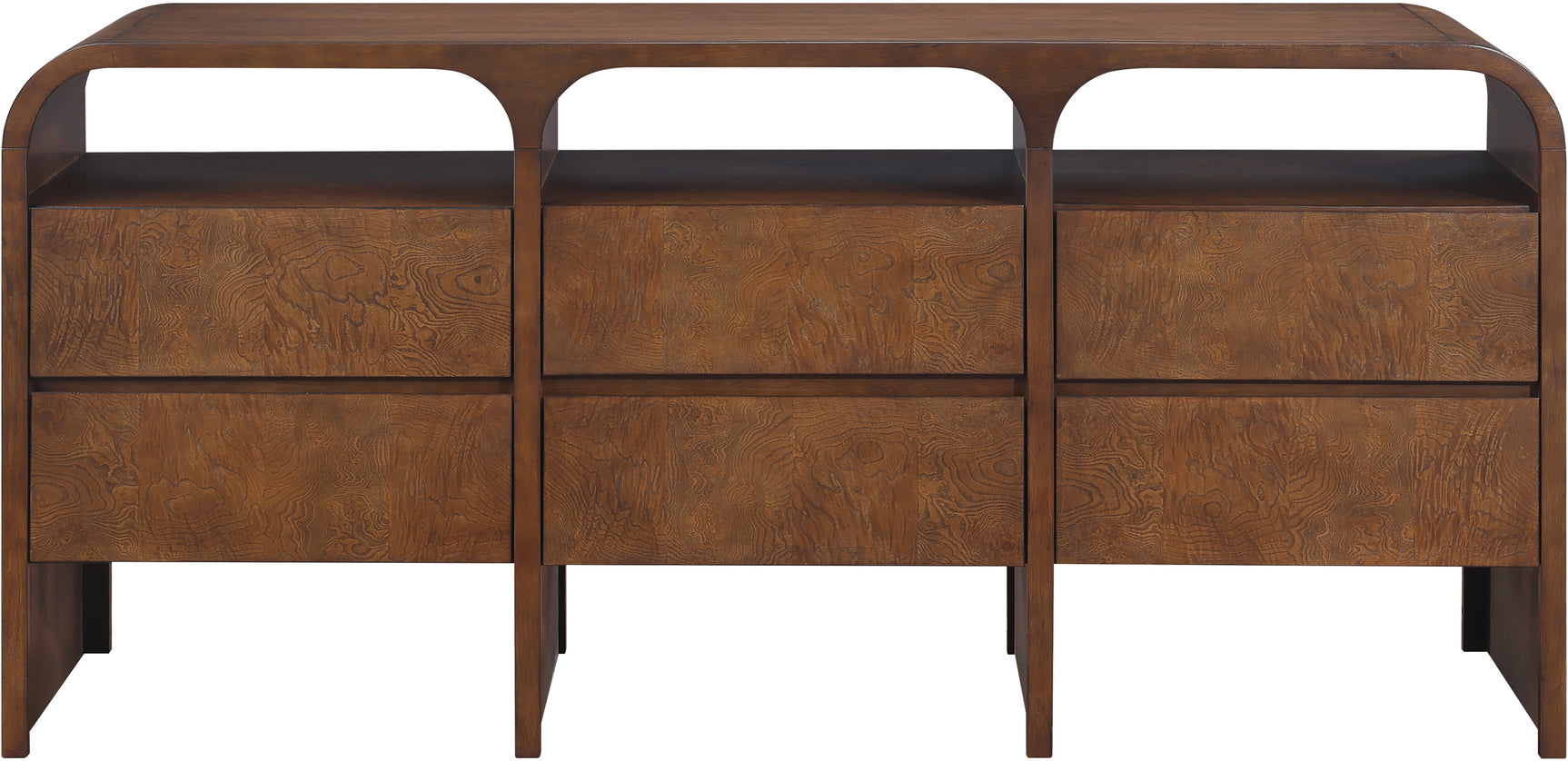 Catalina Brown Wood And Veneer Dresser - Ornate Home