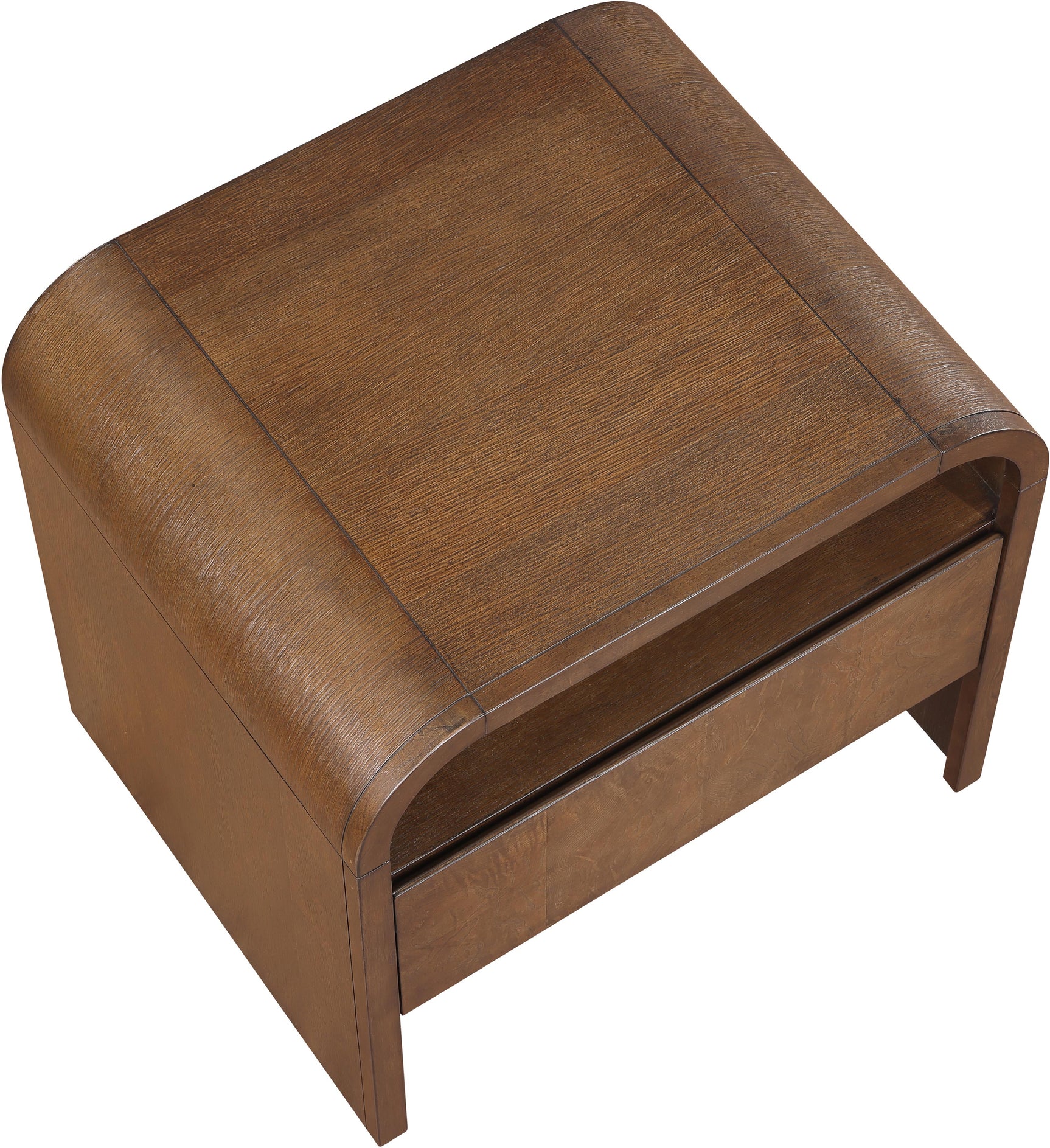 Catalina Brown Wood And Veneer Nightstand - Ornate Home