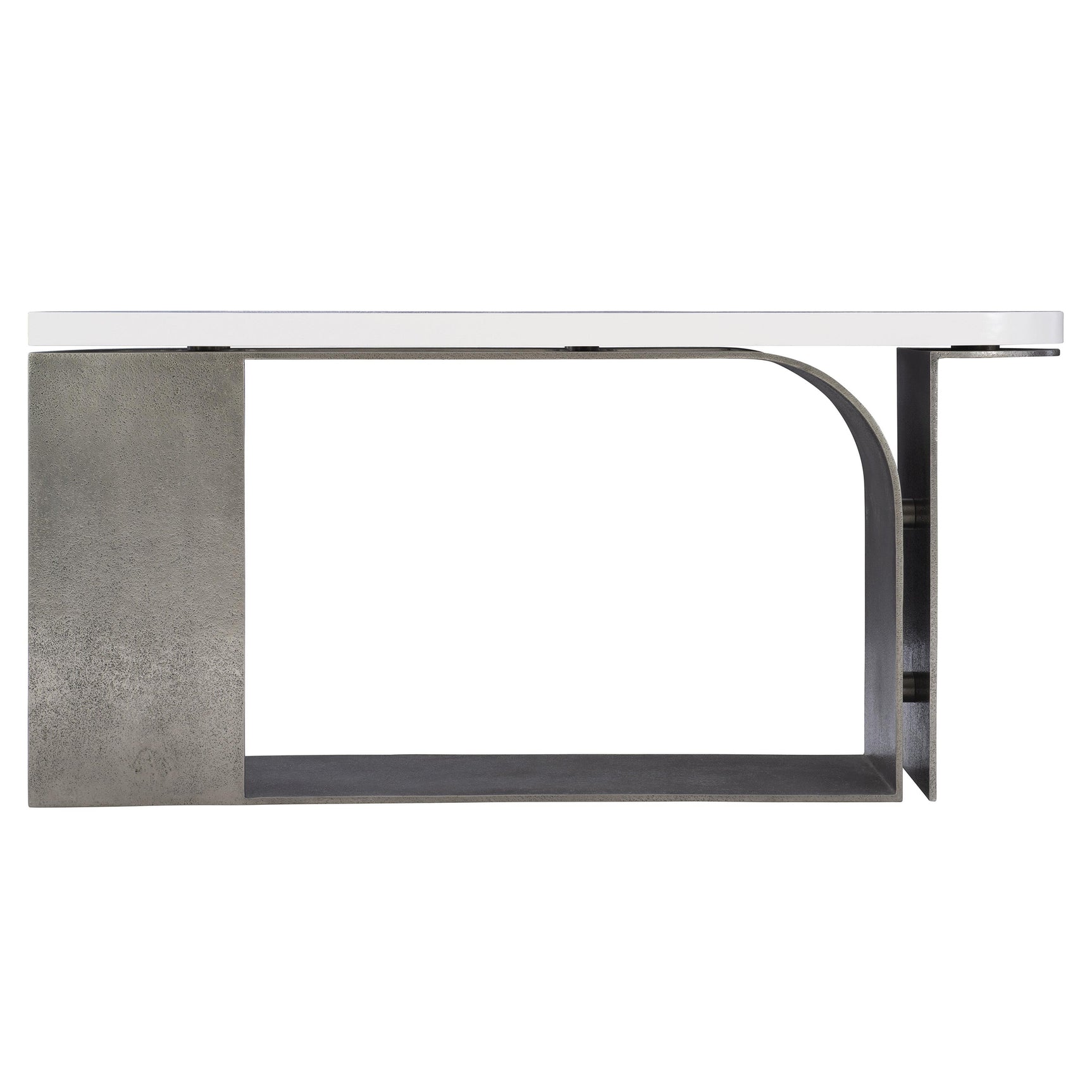 Catalina Graphite/White Plaster Console Table - Ornate Home