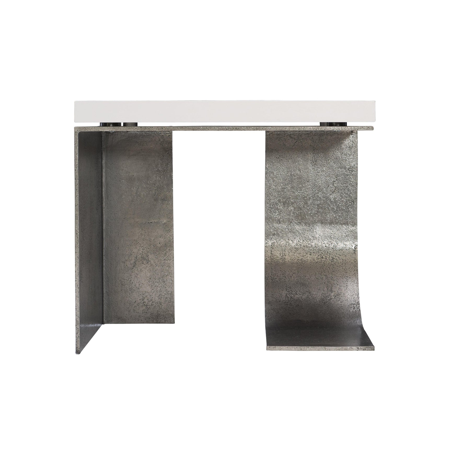 Catalina Graphite/White Plaster Side Table - Ornate Home