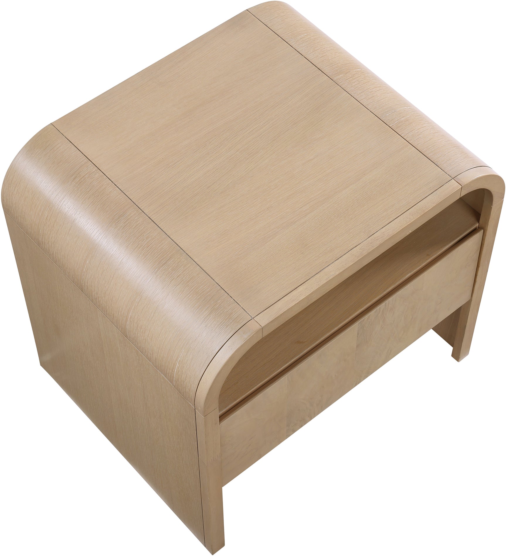Catalina Natural Wood And Veneer Nightstand - Ornate Home