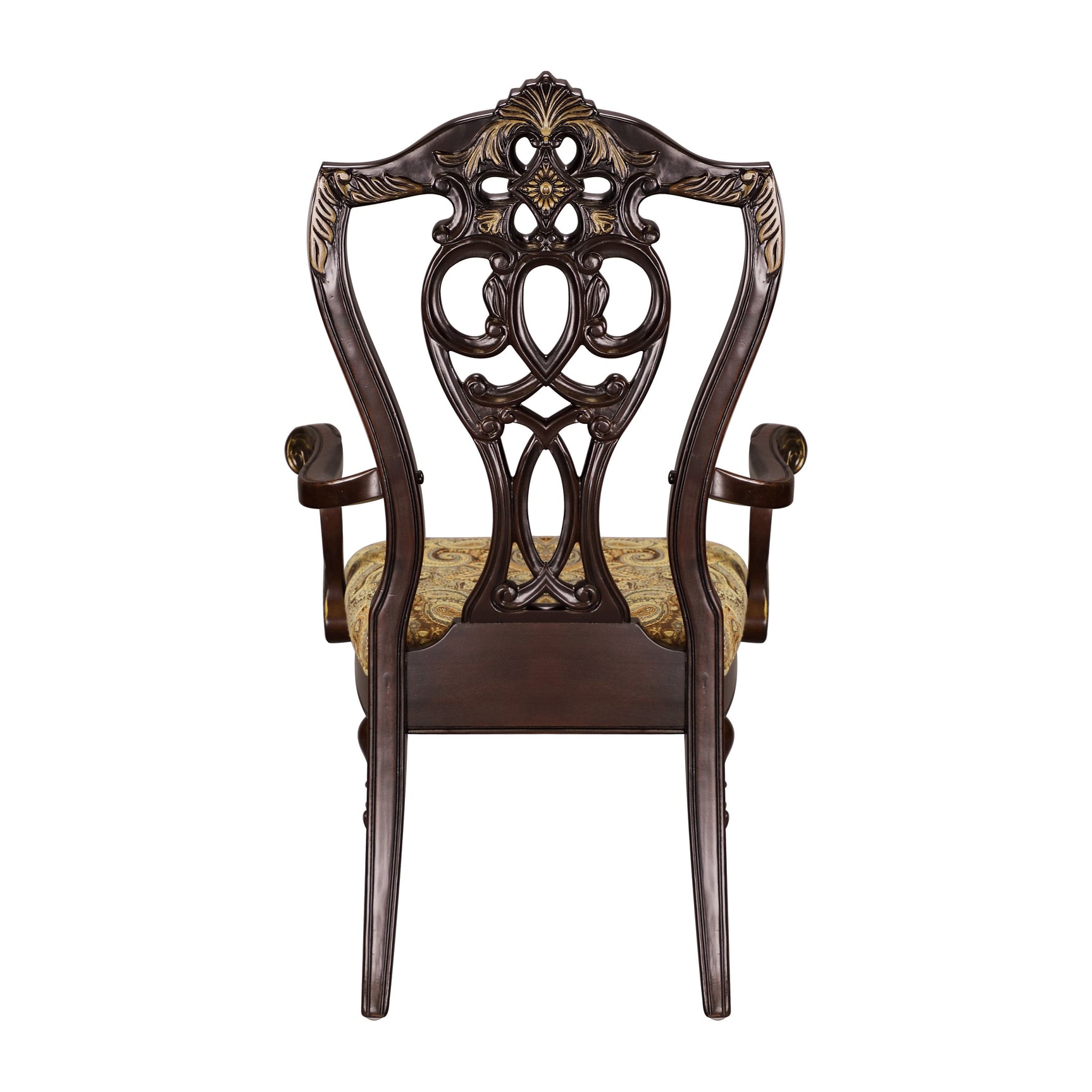 Catalonia Dark Cherry Dining Arm Chair (Set of 2) - Ornate Home