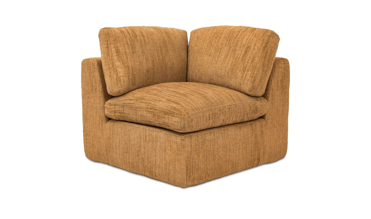 Cates Golden Wheat Corner Chair - Ornate Home