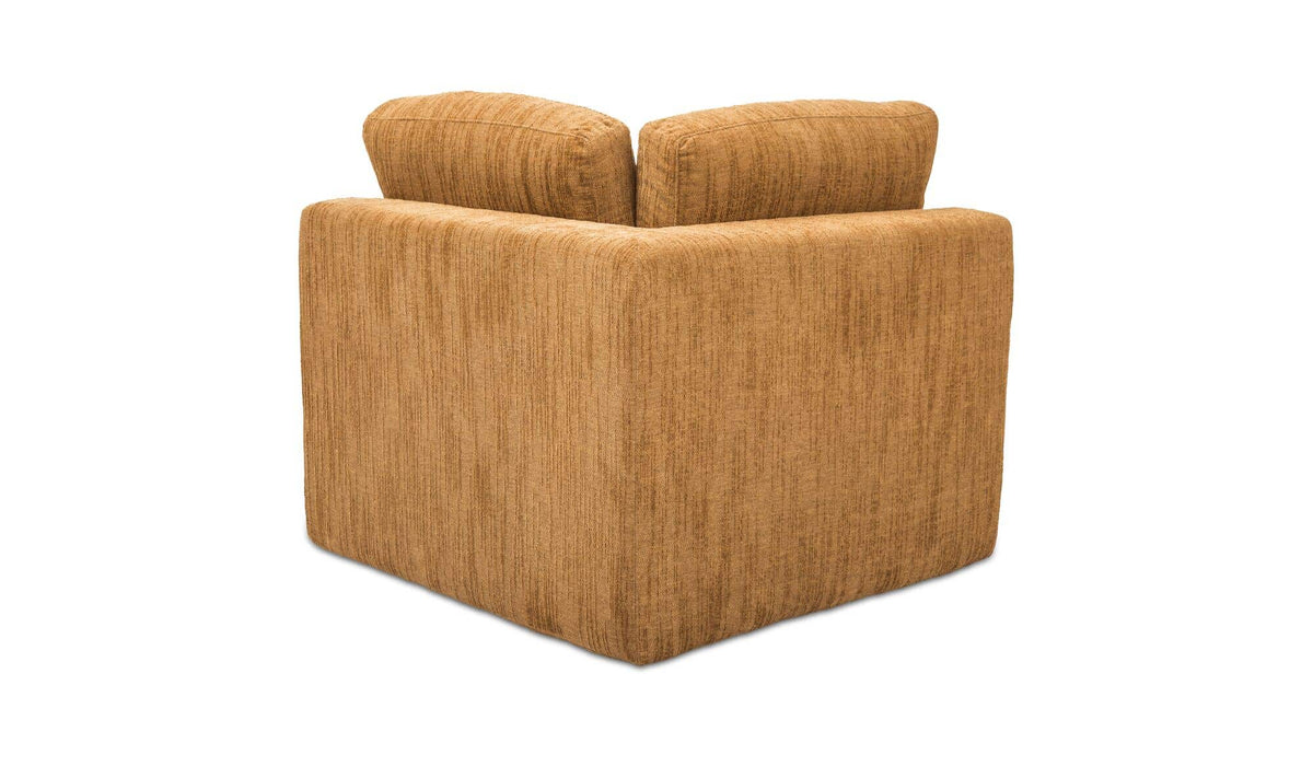 Cates Golden Wheat Corner Chair - Ornate Home