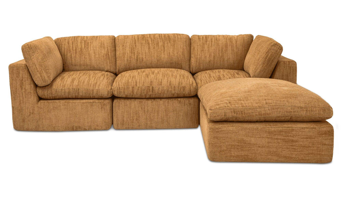 Cates Golden Wheat Lounge Modular Sectional - Ornate Home