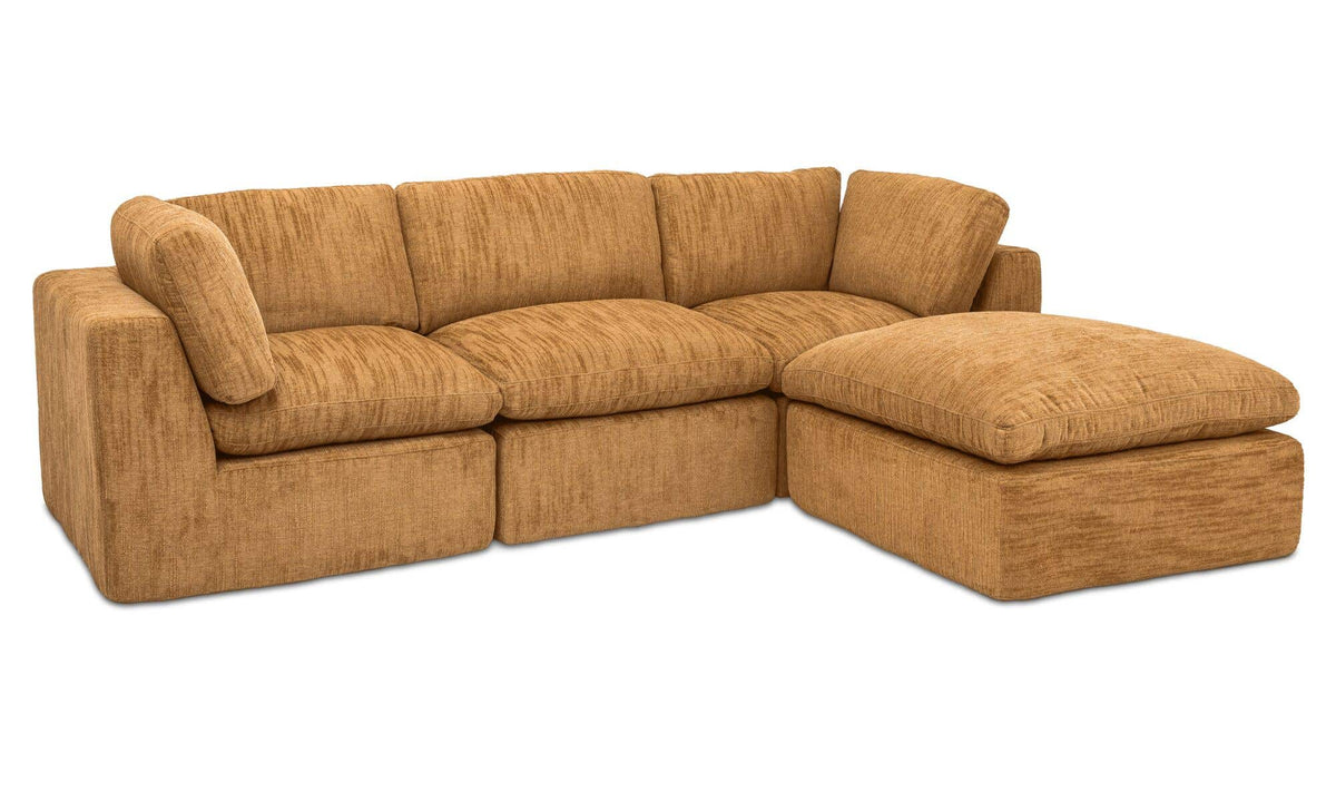 Cates Golden Wheat Lounge Modular Sectional - Ornate Home