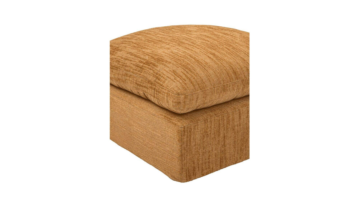 Cates Golden Wheat Ottoman - Ornate Home