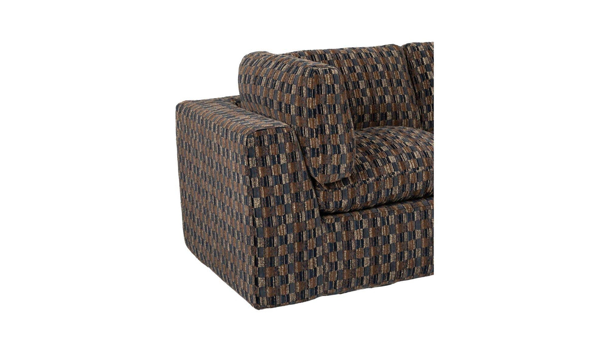 Cates Navy Brown Classic L Modular Sectional - Ornate Home