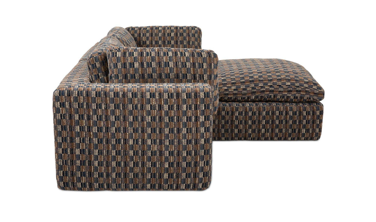Cates Navy Brown Nook Modular Sectional - Ornate Home
