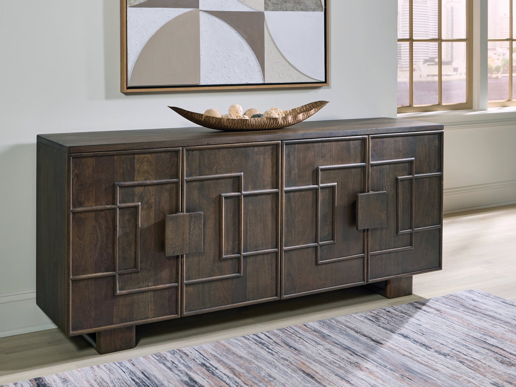 Cato Dark Brown Accent Cabinet (Online Special Price) - Ornate Home
