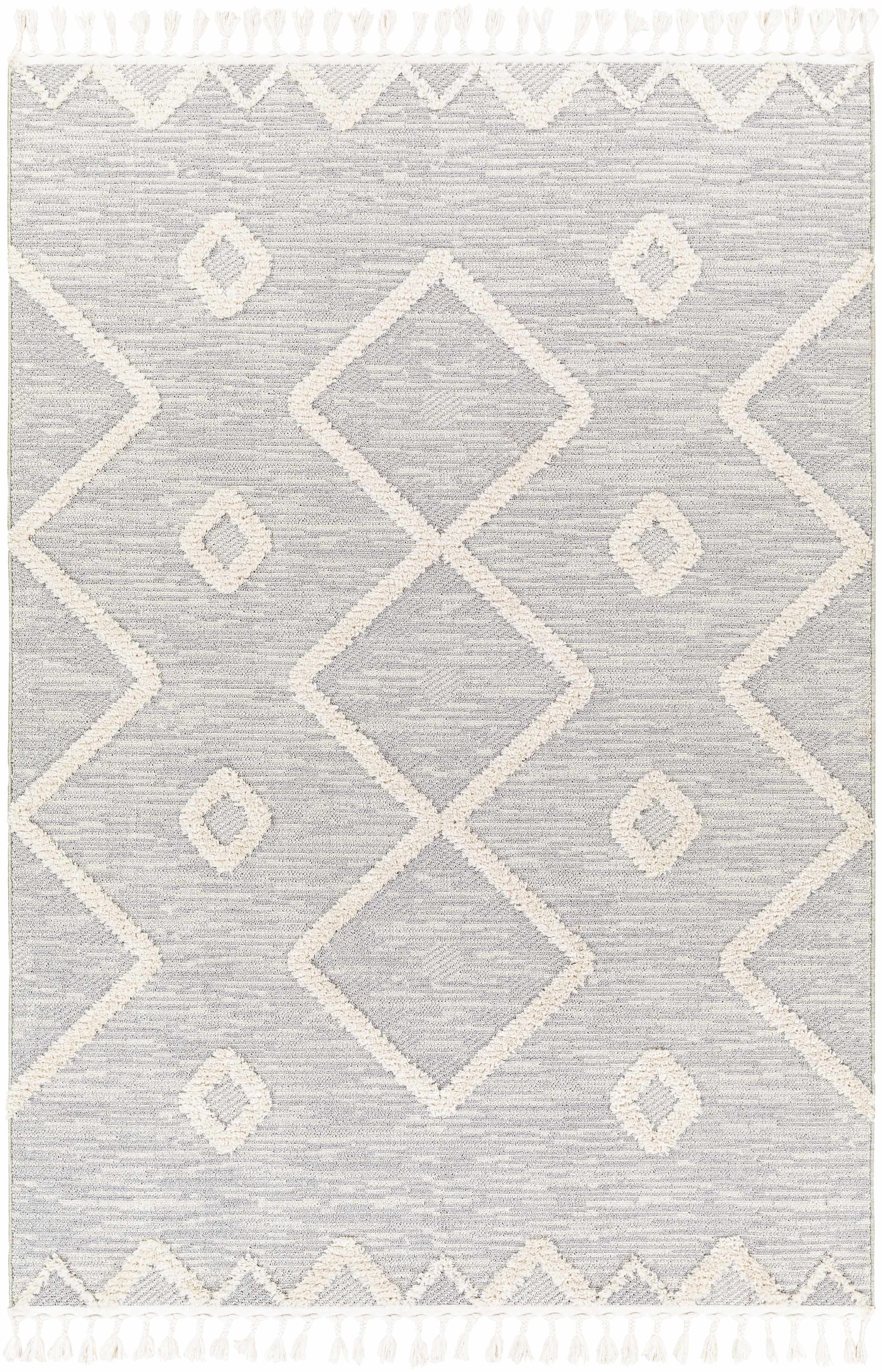 Cauldwell High/Low Pile Rug with Tassels - Clearance - Ornate Home