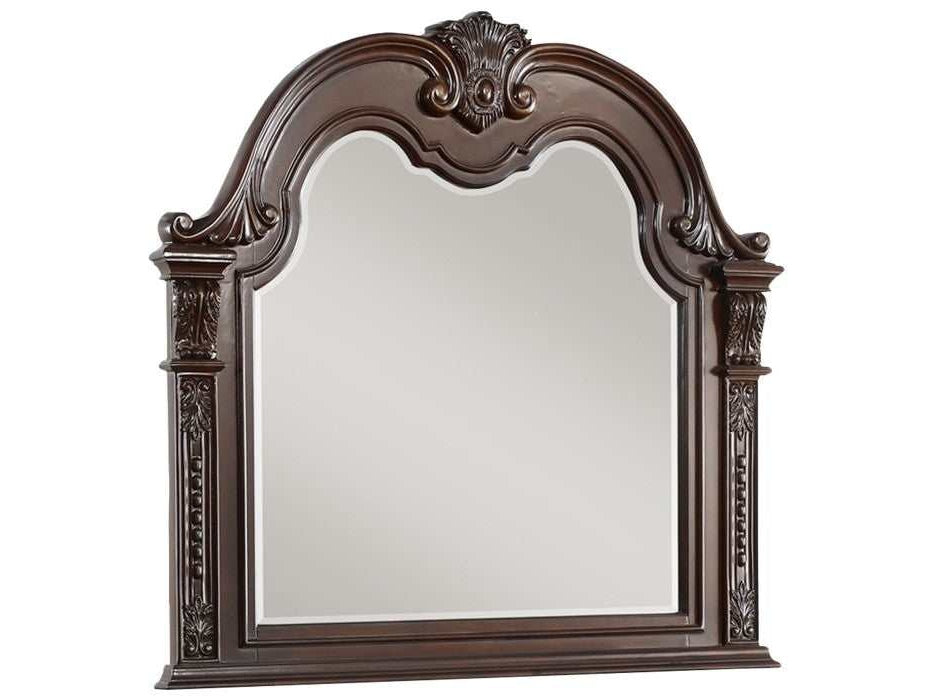 Cavalier Dark Cherry Bedroom Mirror - Ornate Home