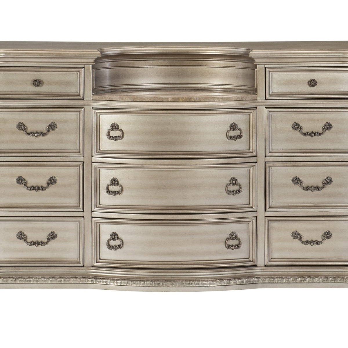 white and silver dresser Homelegance Cavalier Silver Dresser