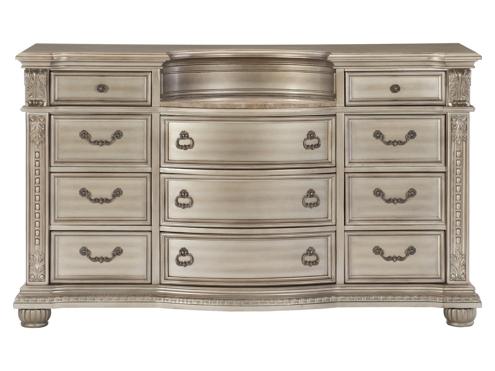 Cavalier Silver Dresser - Ornate Home