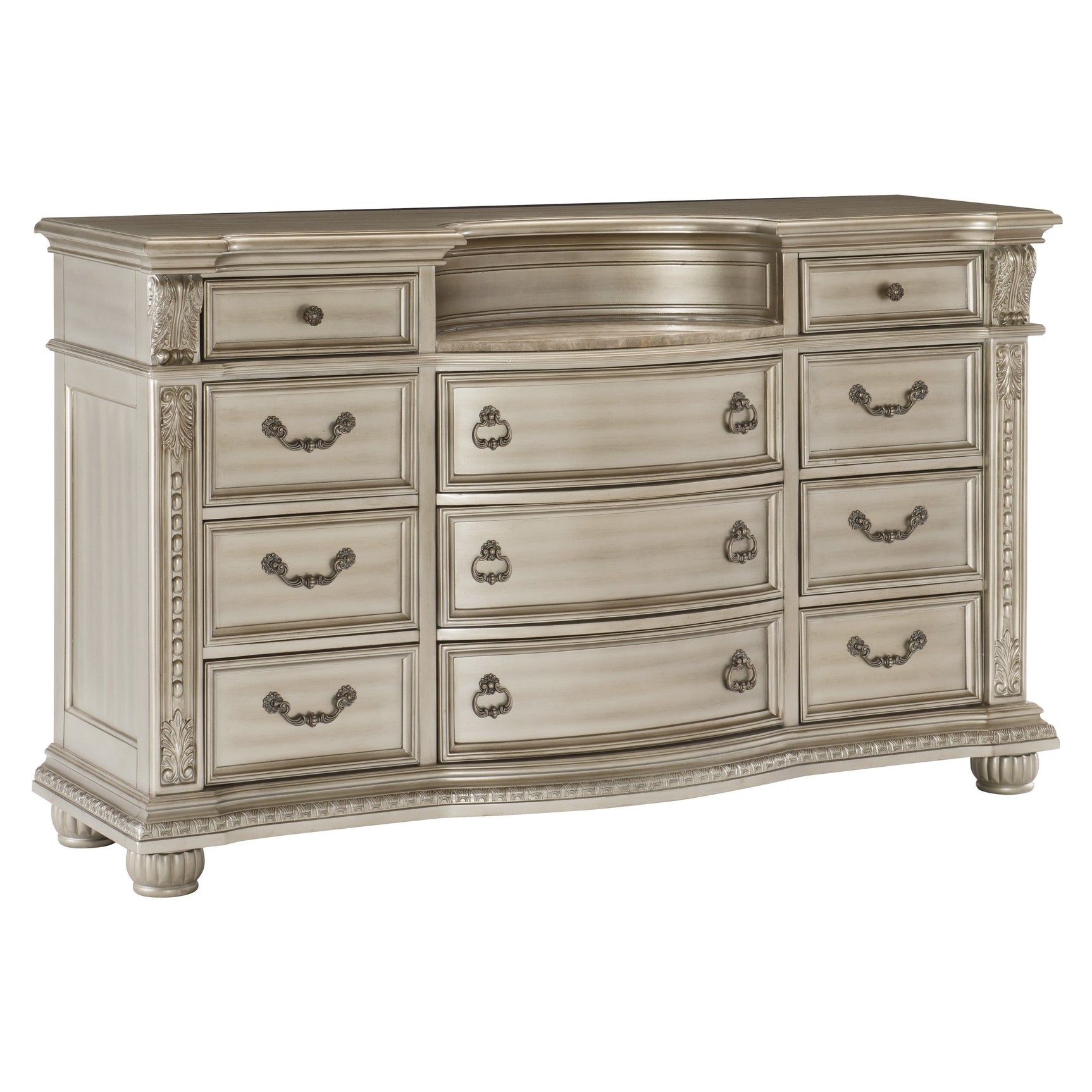 Cavalier Silver Dresser - Ornate Home